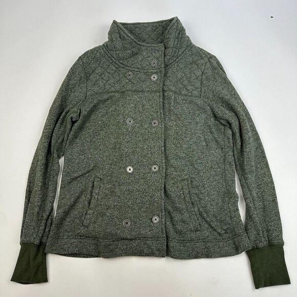 Hurley Green Oversized Sweater Sweatshirt Jacket Mock Neck Pockets Sz XL - Picture 2 of 11